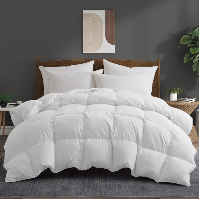 White Noise 600 Fill Power Goose Down and Feather All Season Comforter Duvet Insert Reviews Wayfair